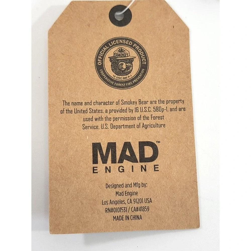 Mad Engine Smokey The Bear Joshua Tree PVC Keychain Wallet Card‎ Holder NEW